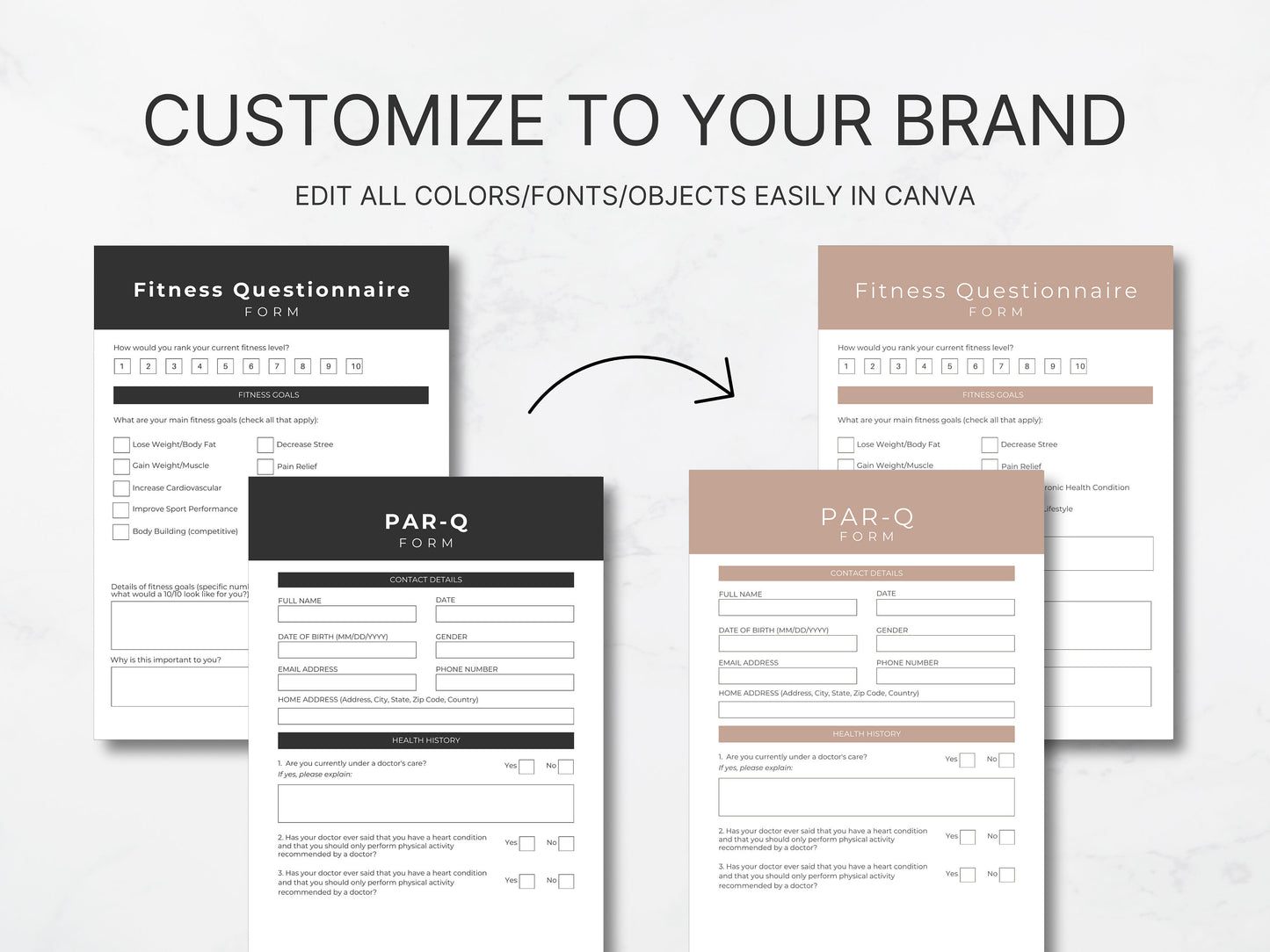 Printable Personal Trainer Intake Forms & Assessment Forms: Onboard New Clients