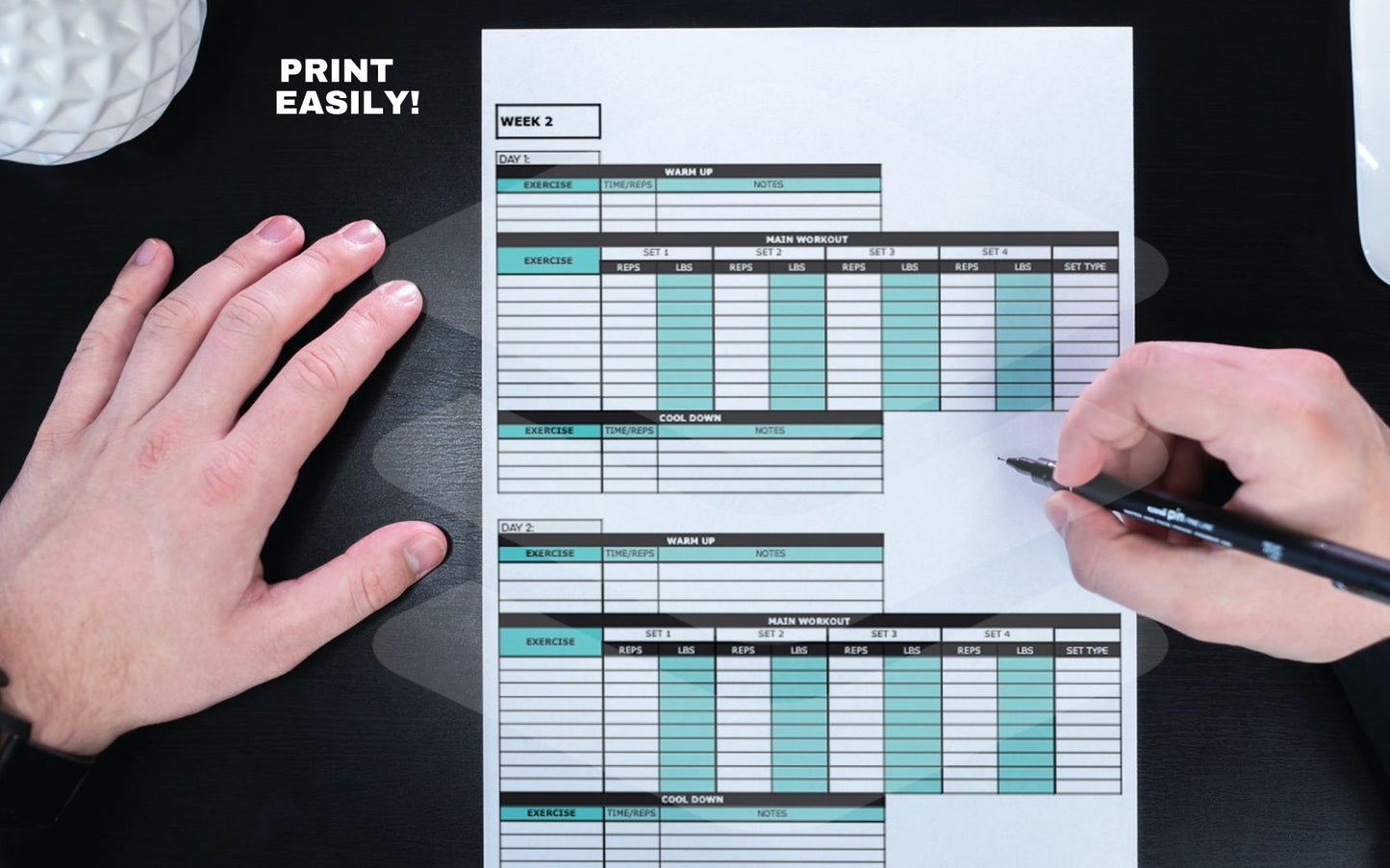 Personal Trainer Program Template (Pink) | Electronic + PDF Version
