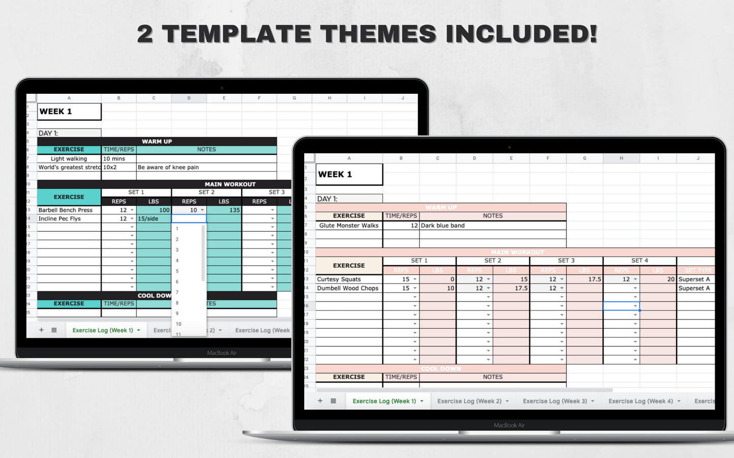 Personal Trainer Program Template (Pink) | Electronic + PDF Version