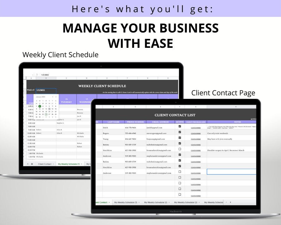 Personal Trainer Template Bundle (Purple): Build Workout & Nutrition Programs & Client Management