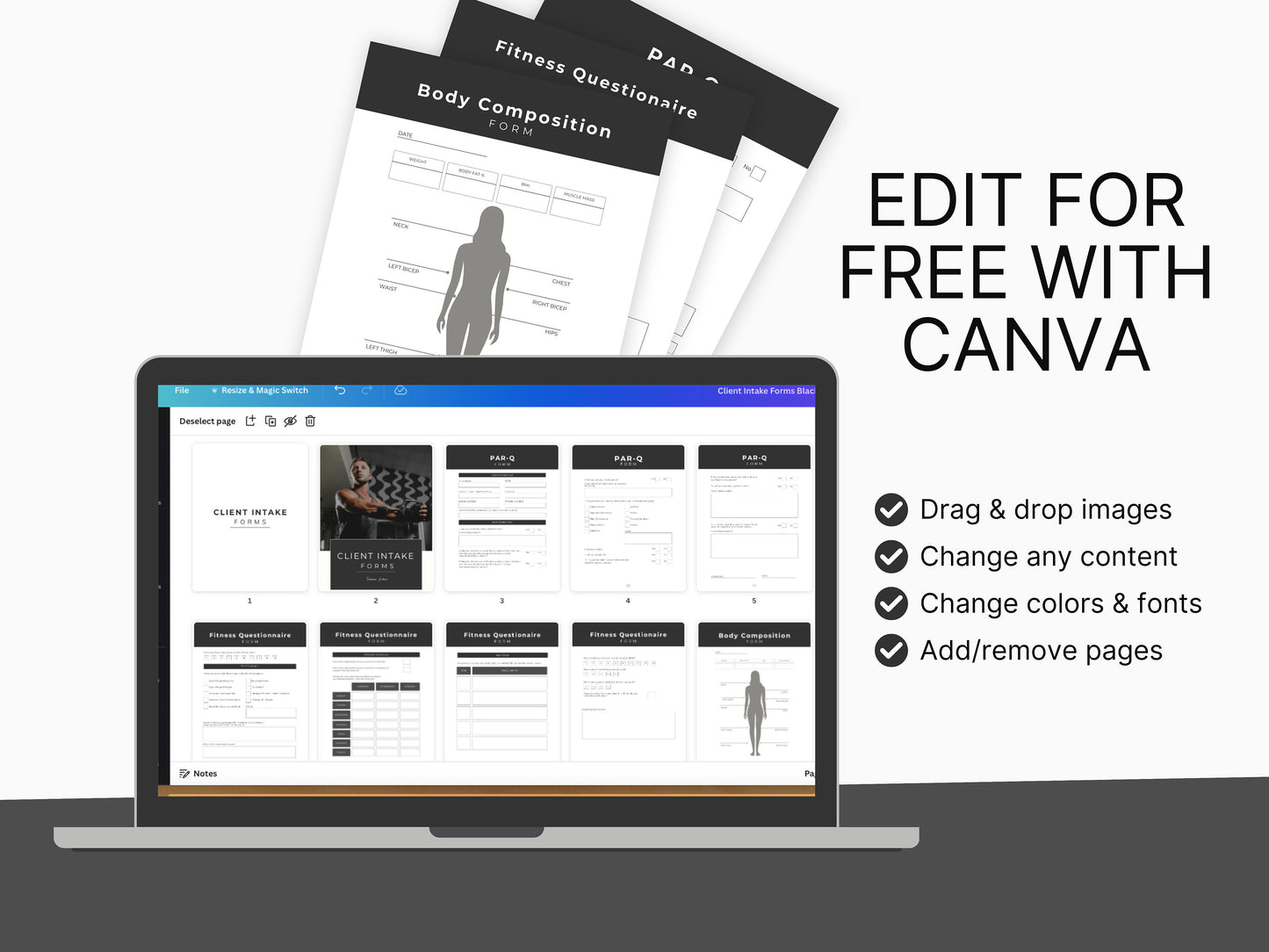 Printable Personal Trainer Intake Forms & Assessment Forms: Onboard New Clients