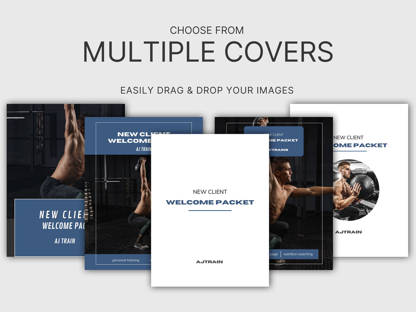 Client Welcome Packet for Onboarding New Clients (Blue)| Personal Trainer Printable Welcome Bundle